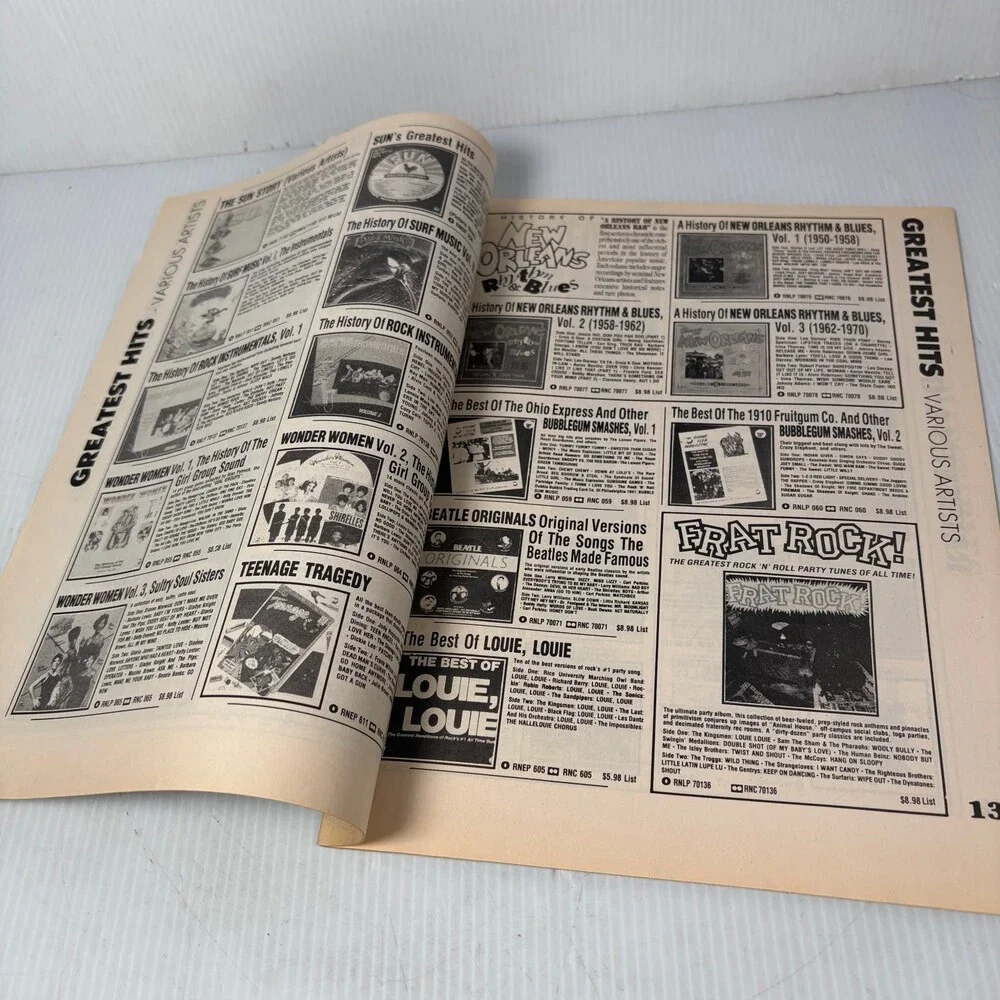 Rhino Records 1987 Summer Catalog Rhino Weird Fantasy Magazine Music